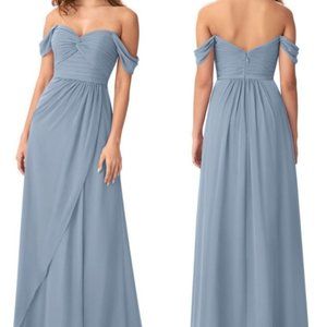 Azazie Dusty Blue Millie Bridesmaid Gown